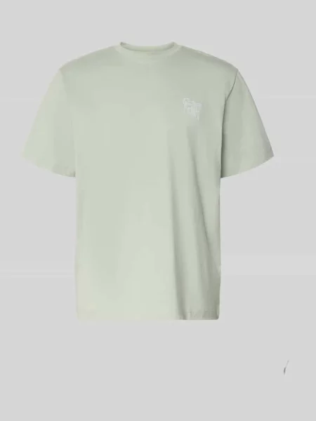 T-shirt z czystej bawełny o kroju regular fit model HASPEN' Selected Homme błękitna