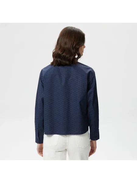 Lacoste Koszula Tkana Lacoste granatowa
