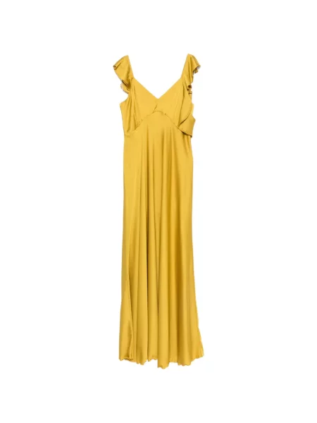 Rochie maxi Le Rjtange cu volane galben
