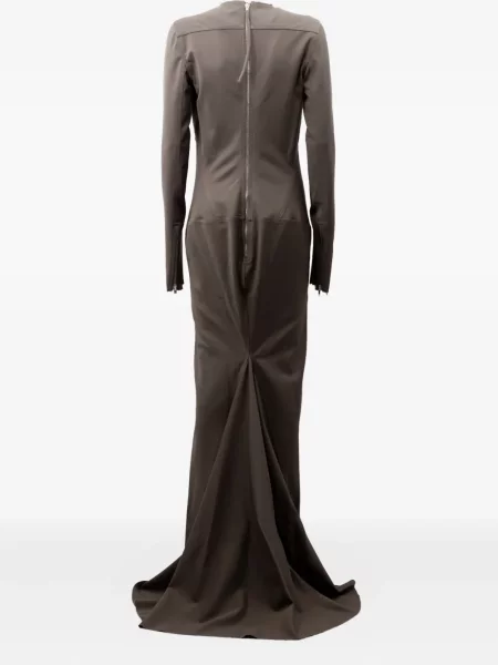 Rochie maxi Rick Owens lungă de costum maro