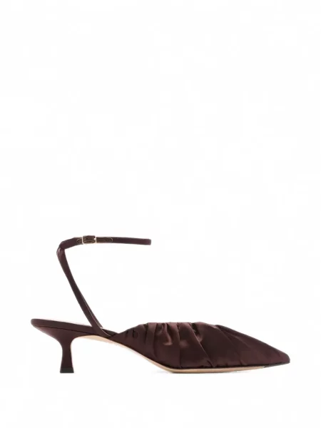 Pantofi cu toc Loeffler Randall cu volane maro