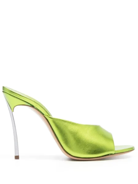 Sandale Casadei din piele verde