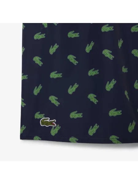 Lacoste Kąpielówki Średniej Długości Z Nadrukiem Krokodyla niebieski