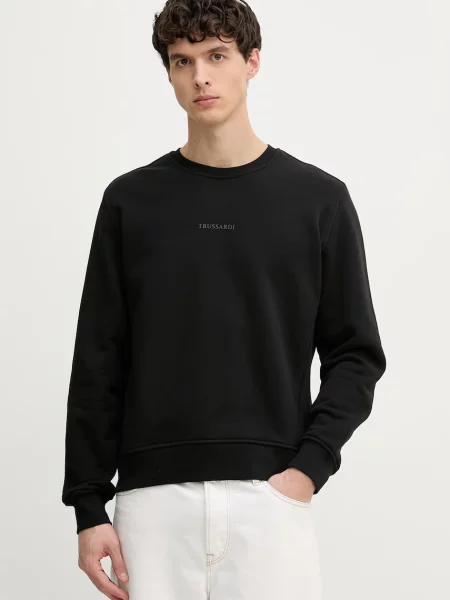Trussardi pulover bombažen črna