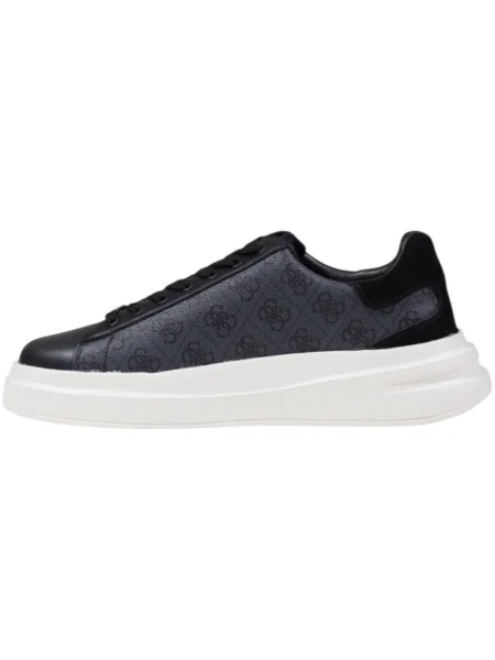 Guess Sneakers tornacipő ELBA bőr hozzáadásával fekete