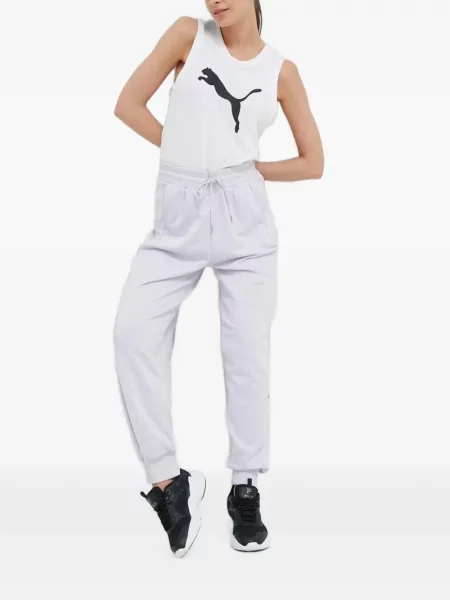 Pantaloni Puma cu imagine alergare cu cordon violet