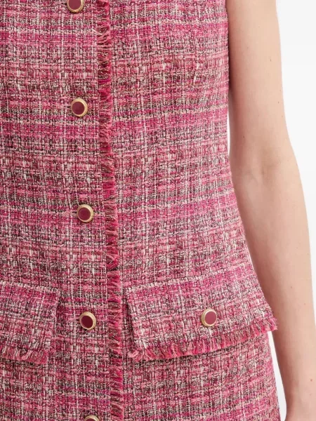Rochie mini Marciano din tweed de costum roz