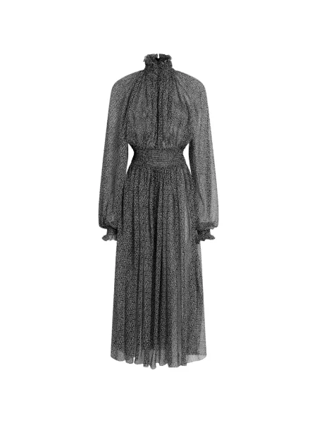 Rochie Dolce & Gabbana din șifon cu imagine negru