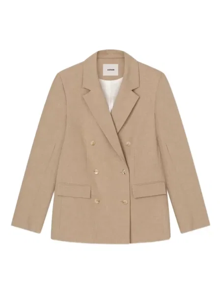 Marynarka áeron dwurzędowa brązowa