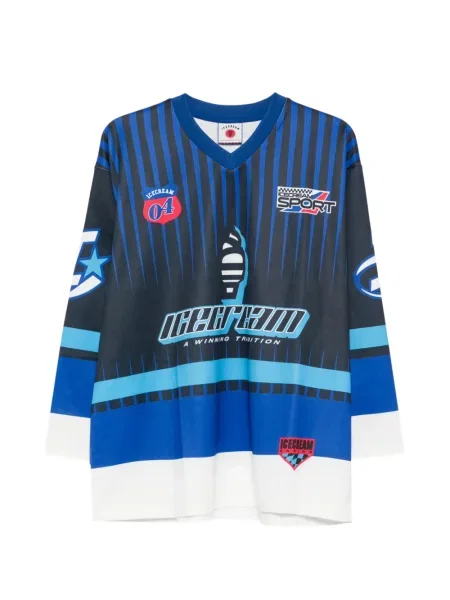 Lung tricou Icecream cu imagine negru