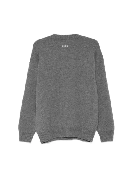 Sweter Msgm wełniany szary