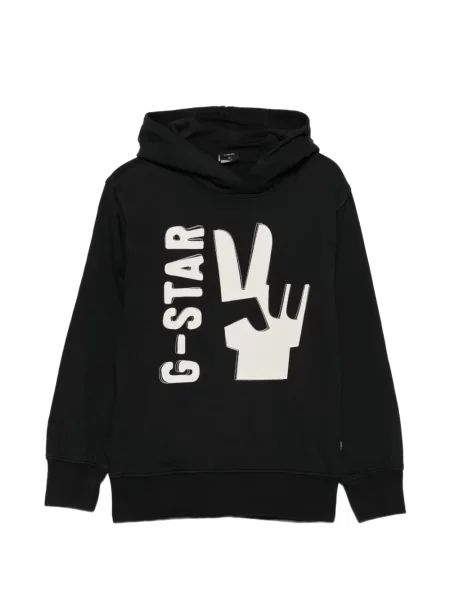 Bluza z kapturem dziecięca G-star Raw niebieska