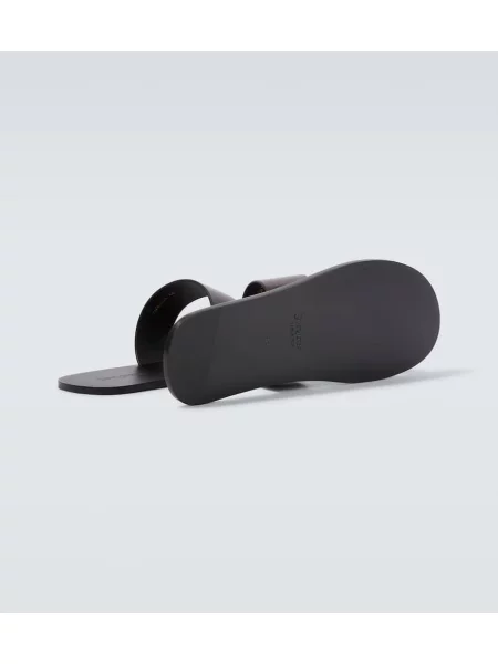 Sandale Saint Laurent din piele maro
