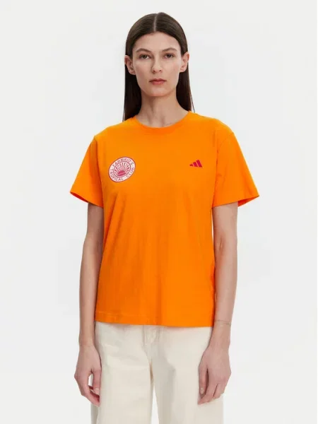 Koszulka adidas x FARM Graphic pomarańczowa