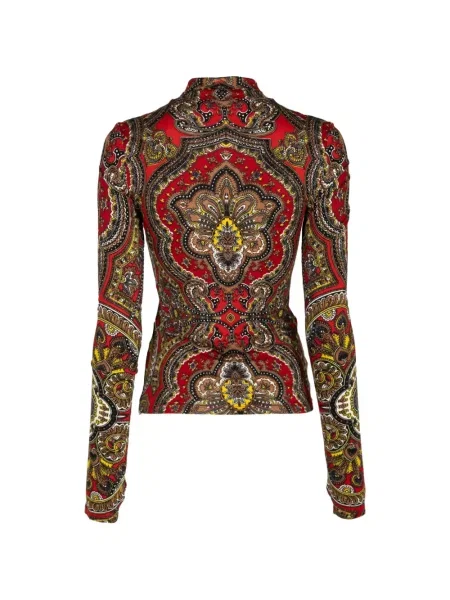 Top Alice + Olivia cu imagine cu model paisley roșu