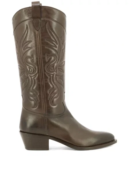 Botine Sartore din piele cowboy maro