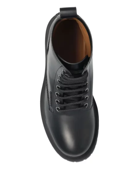 Botine Givenchy cu șireturi din piele negru