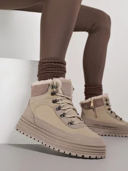 Sneakers Ewedora închis bej