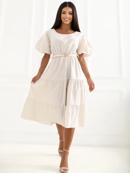 Midi haljina Italy Moda bež