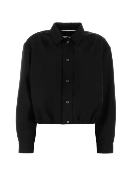 Cămașă Jil Sander din țesătură twill negru