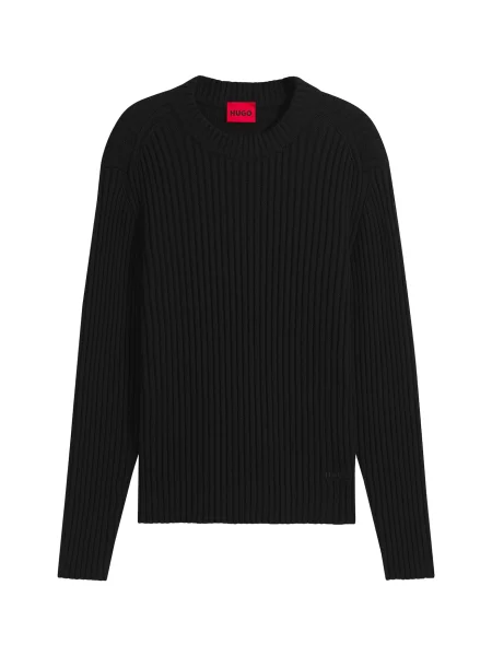 HUGO Pulover Sribban' negru