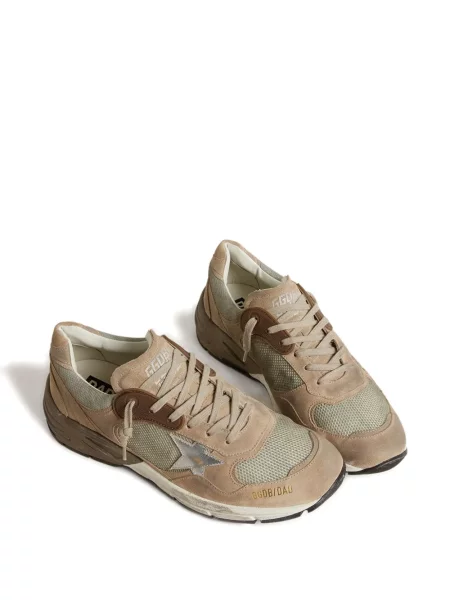 Sneakerși Golden Goose cu șireturi din dantelă gri