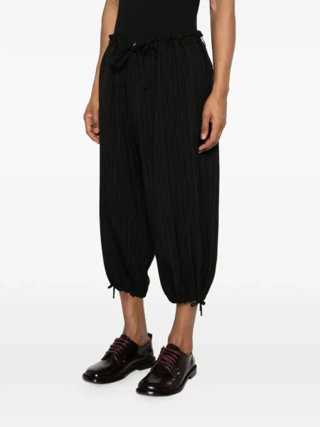 Ριγέ παντελόνι Yohji Yamamoto μαύρο