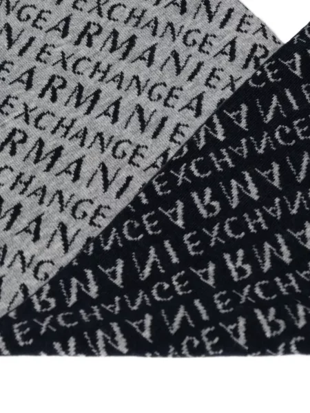 Fular Armani Exchange cu autograf gri