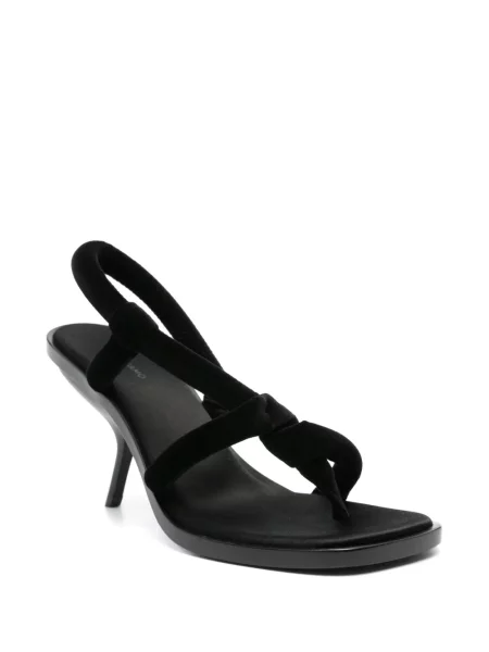 Sandale Ferragamo de catifea negru