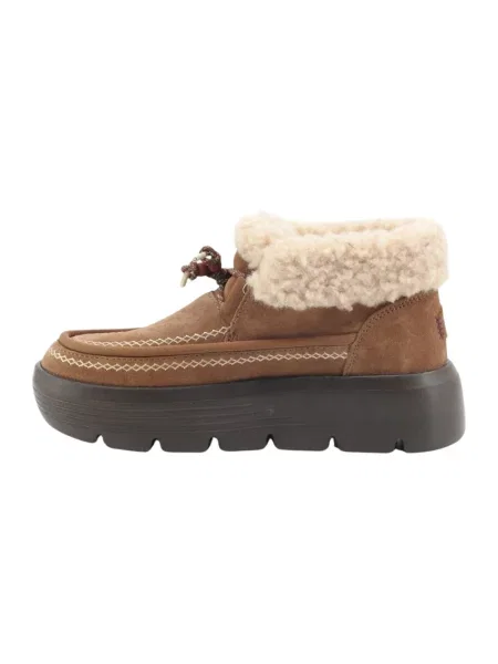 Buty do kostki Hey Dude skórzane brązowe