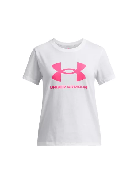 Koszulka dla dziewczynki Under Armour Big Logo biała