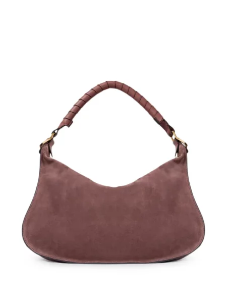 Geantă shopper Chloé din piele de căprioară maro
