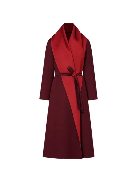 Reversibil palton Max Mara din cașmir roșu