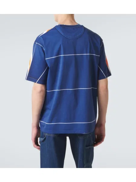 Tricou Prada cu dungi din jerseu