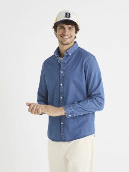 Kavbojska srajca Celio modra