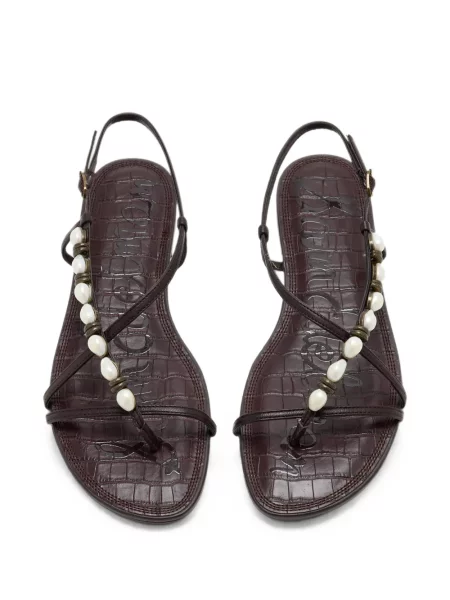 Sandale Sam Edelman cu perle maro