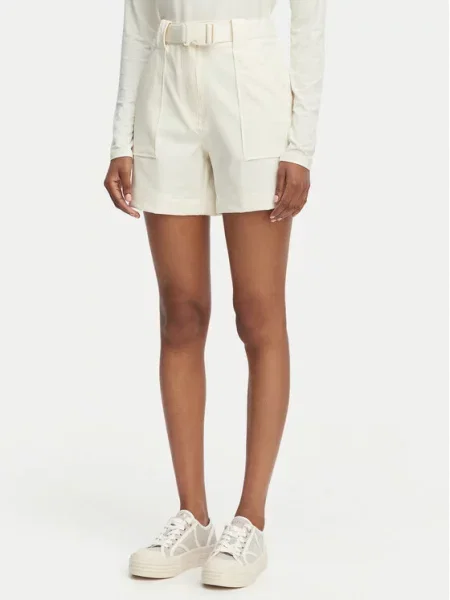 Guess Шорти з тканини Кремовий
