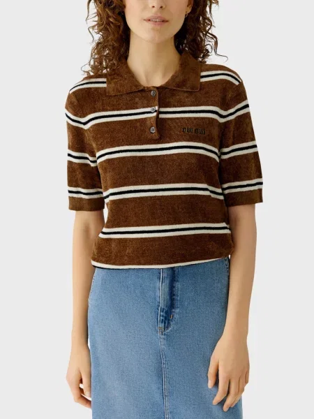 Поло Oui коричневое