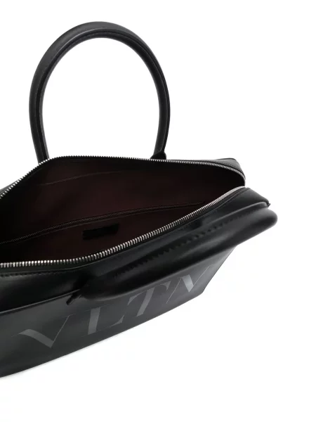 Geantă pentru laptop Valentino Garavani cu imagine negru