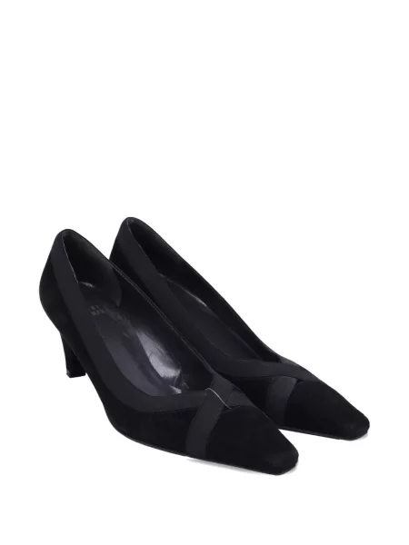 Pantofi cu toc Stuart Weitzman din piele de căprioară negru
