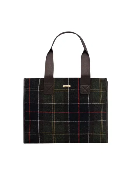 Barbour torebka z wełną zielona
