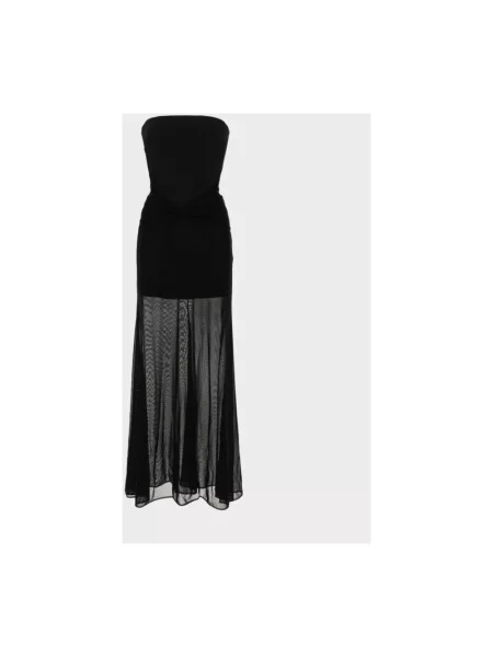 Maksi sukienka maxi David Koma bez ramiączek czarna