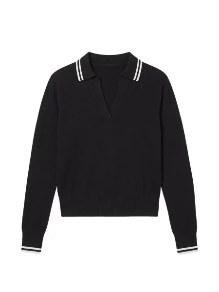 Pulover Splits59 cu dungi cu decolteu în V negru