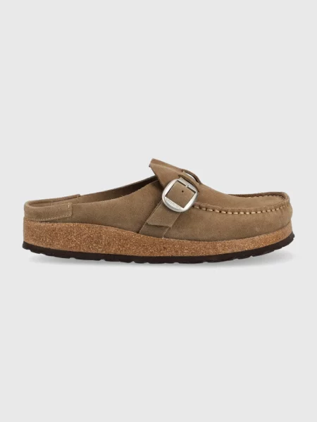 Birkenstock papuci din piele Buckley bej