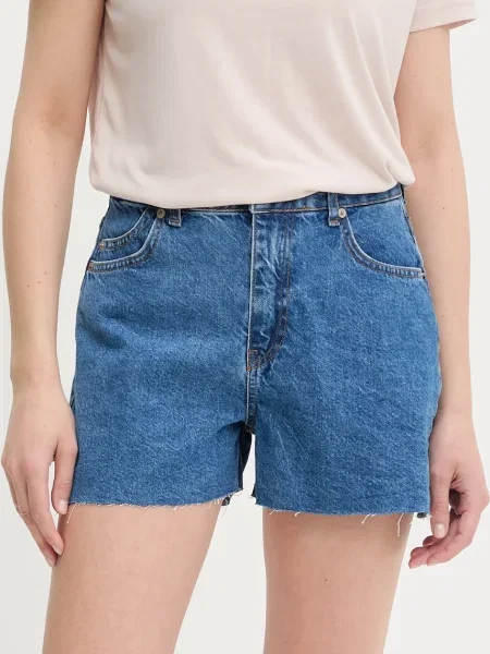 Džínové šortky Answear Lab high waist modrá
