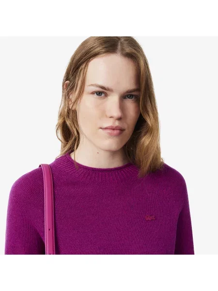 Lacoste Wełniany Sweter I Dzianina 3D różowy