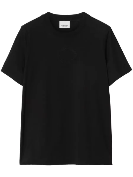 Tricou Burberry cu broderie negru