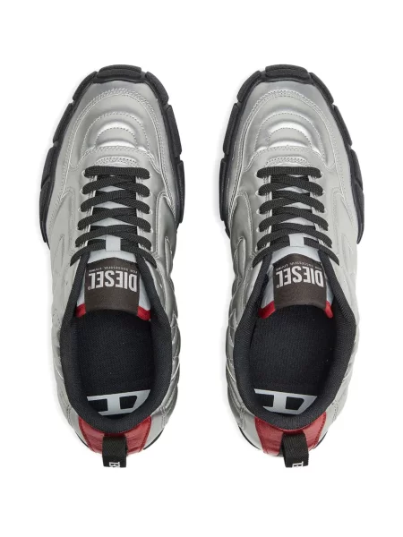 Sneakerși Diesel argintiu