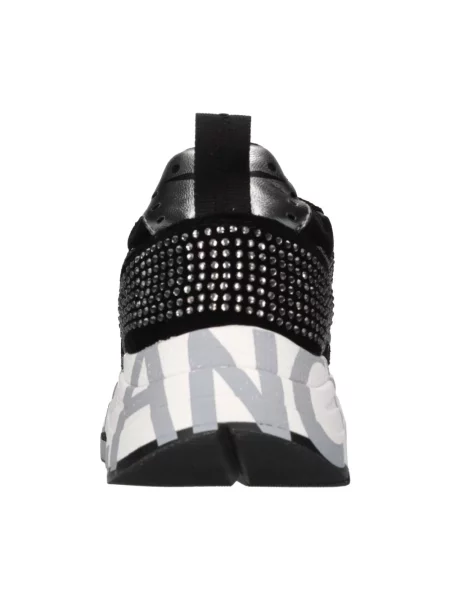 Sneakersy Voile Blanche skórzane z dżetami czarne
