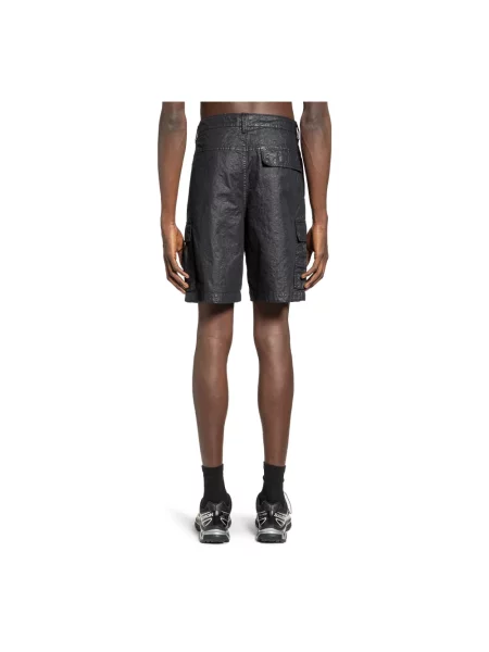 Szorty cargo Stone Island z kamieniami czarne